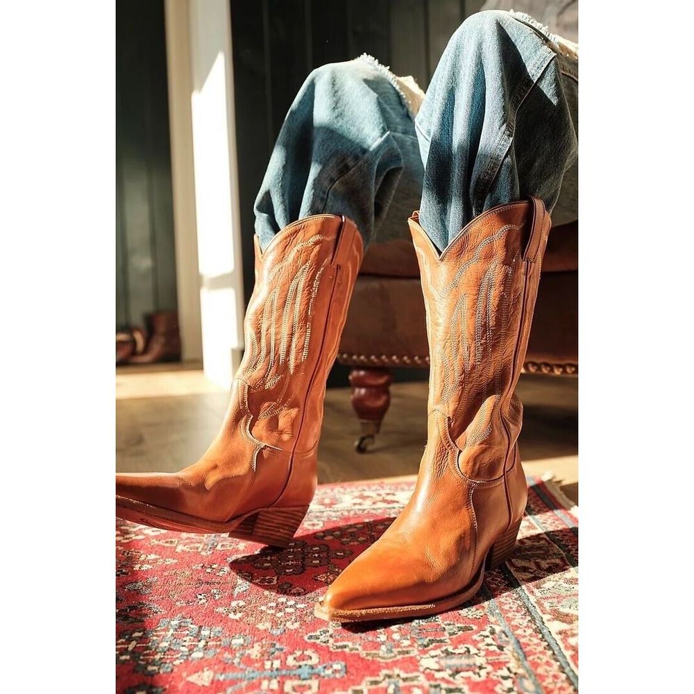 Free People Ainsley Mid Western Boots Size 41